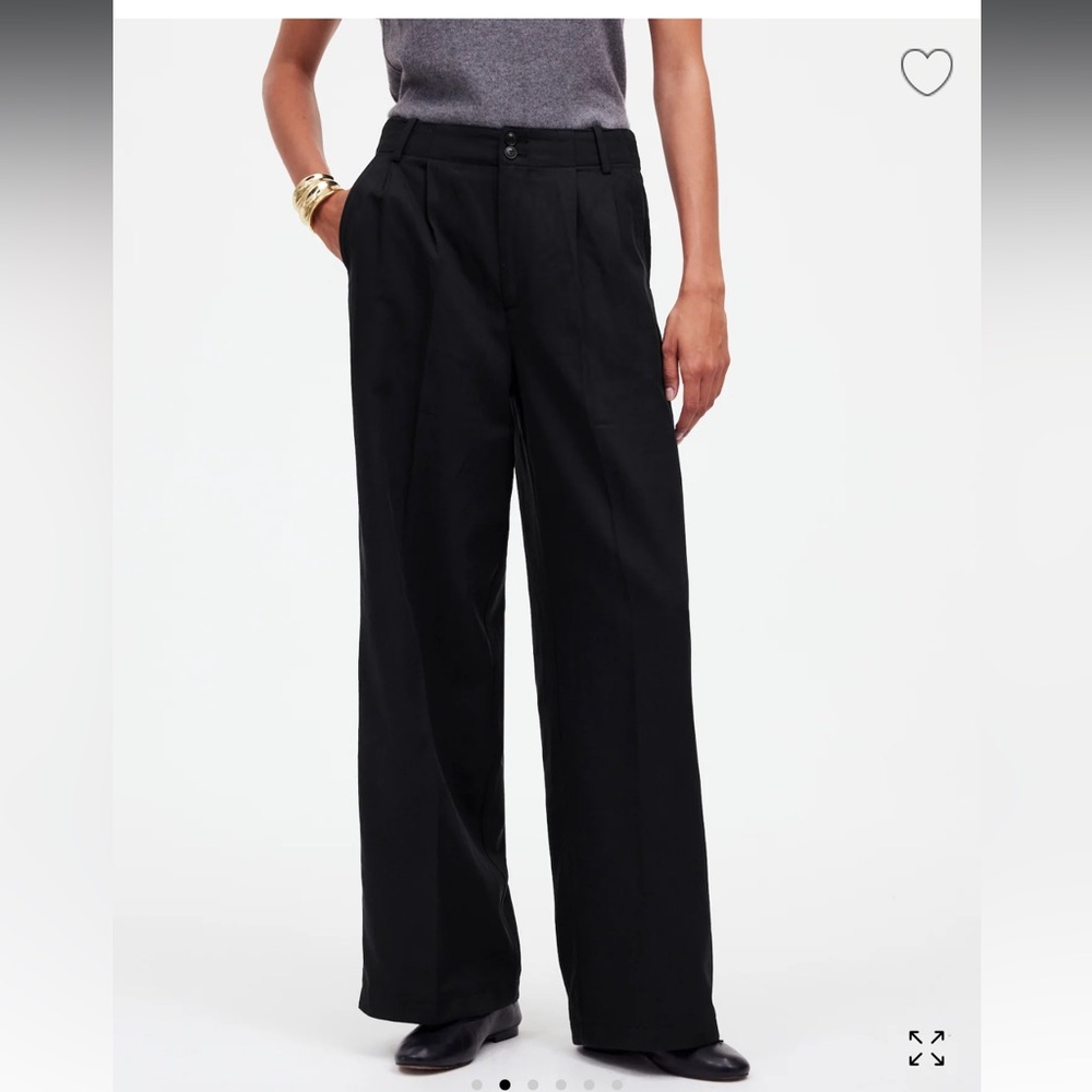 Madewell Harlow Wide-Leg Pant in Drapey Twill